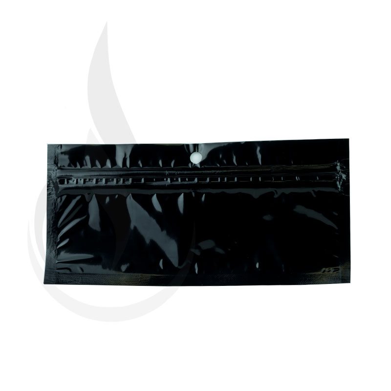 Hanging Zip Bag - Clear Front with Black Back - 5" x 1.75"
